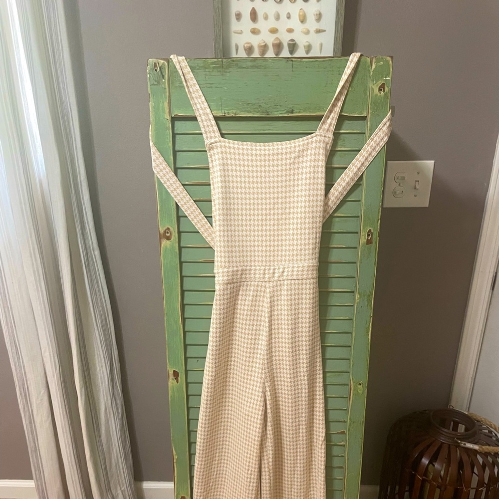 Society amuse gingham cotton overalls